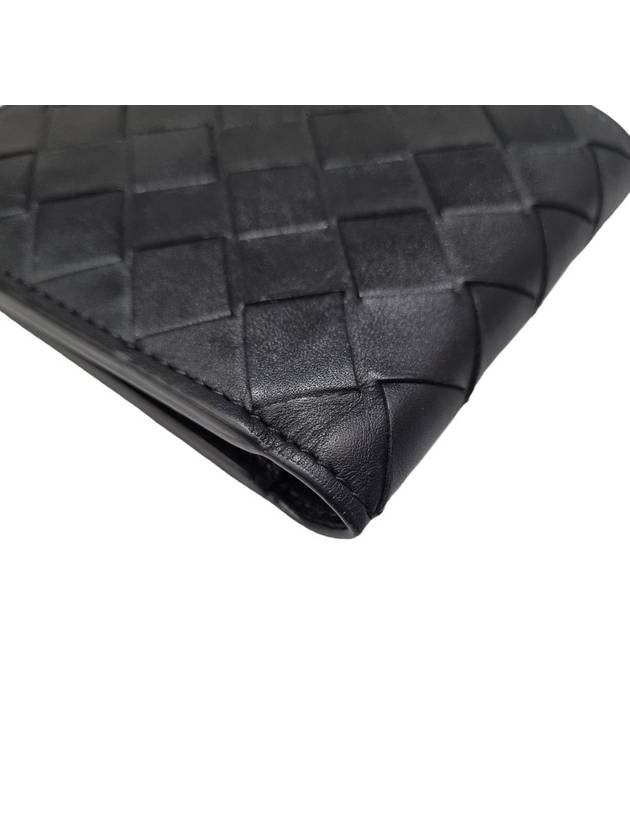 Women s 605721 Intrecciato Black Leather Bicycle Wallet - BOTTEGA VENETA - BALAAN 5