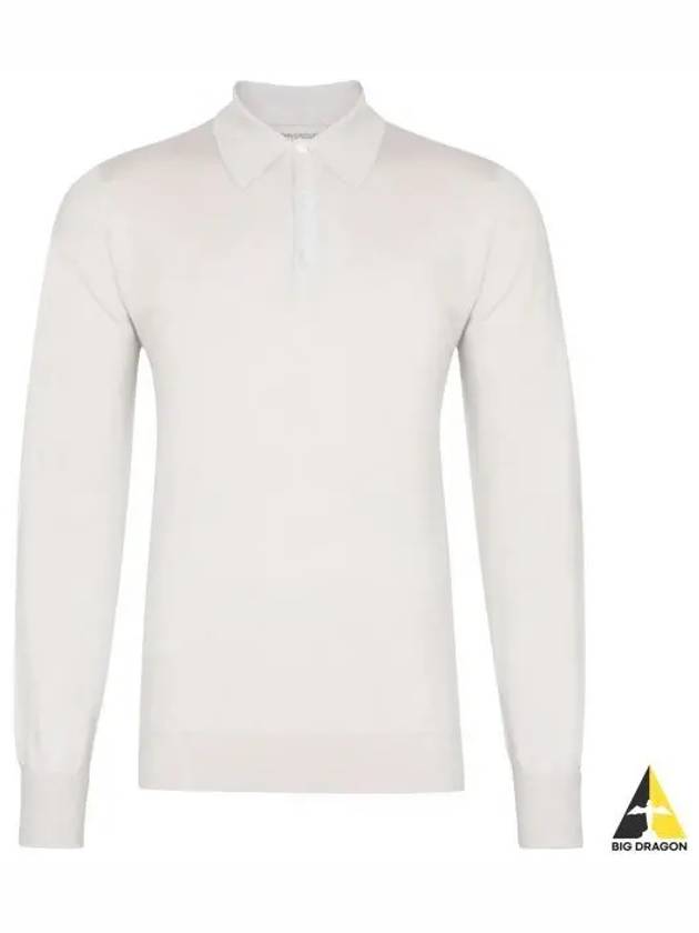 Dorset Snow White Polo Knit - JOHN SMEDLEY - BALAAN 1