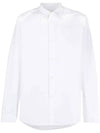 New Casual Cotton Long Sleeve Shirt White - A.P.C. - BALAAN.