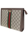 Ophidia Pouch Clutch Bag Beige Ebony - GUCCI - BALAAN 3