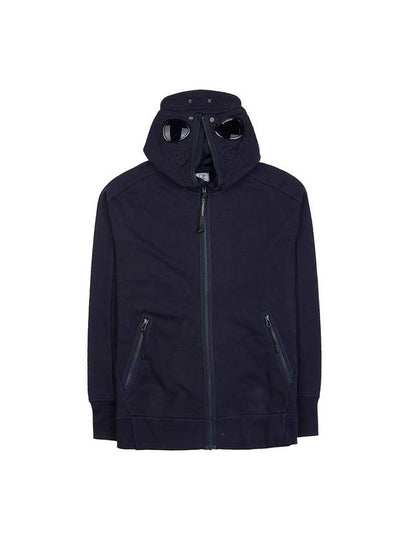 Goggles Diagonal Raised Fleece Hooded Jacket Navy - CP COMPANY - BALAAN 2