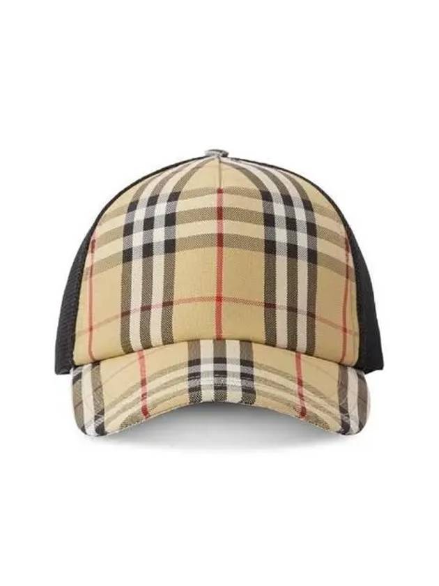 Check Mesh Ball Cap Beige - BURBERRY - BALAAN 3