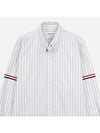 Stripe Oxford Armband Long Sleeve Shirt Grey - THOM BROWNE - BALAAN 3