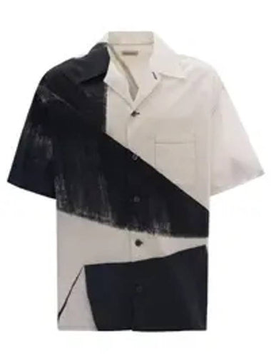 Brush Stoke Vacation Short Sleeve Shirt - ALEXANDER MCQUEEN - BALAAN 1