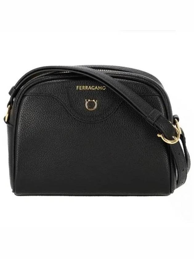 Gancini Cross Bag Black - SALVATORE FERRAGAMO - BALAAN 2