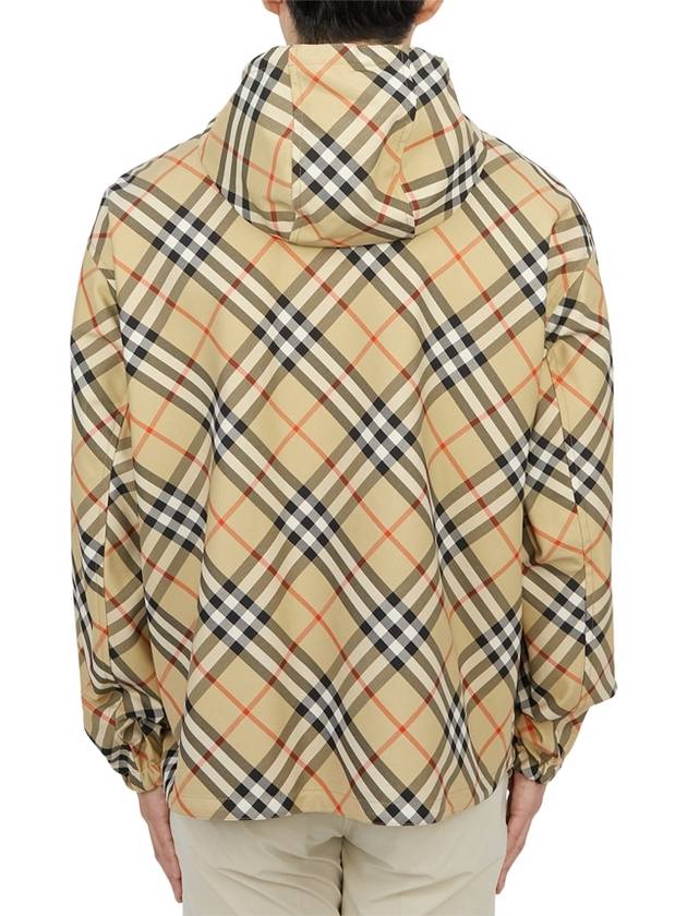 Check Reversible Zip-Up Hoodie Beige - BURBERRY - BALAAN 6