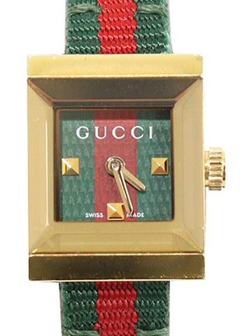 YA128529 Gold Quartz G Frame WEB Band Women s Watch - GUCCI - BALAAN 1