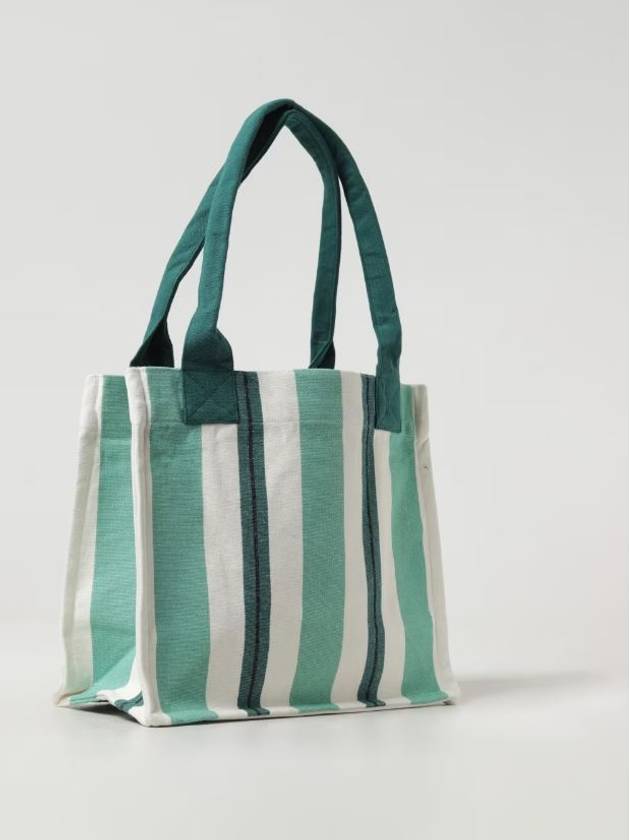 Logo Stripe Tote Bag Shoulder Bag Green - GANNI - BALAAN 3