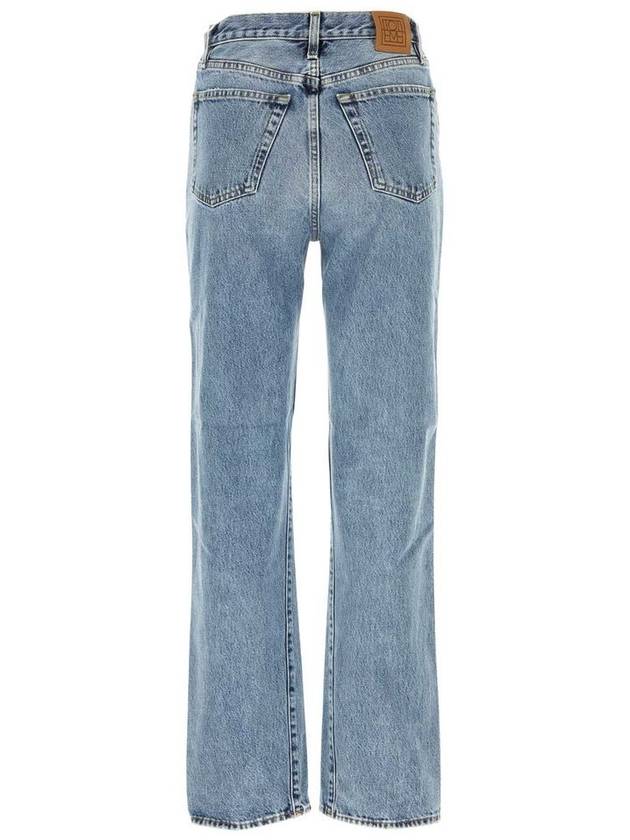 Women's Twisted Seam Denim Straight Jeans Blue - TOTEME - BALAAN 2