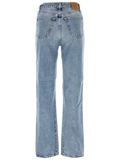 Women's Twisted Seam Denim Straight Jeans Blue - TOTEME - BALAAN 2