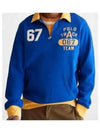 Logo Fleece Quarter Zipper Sweatshirt Blue - POLO RALPH LAUREN - BALAAN 2