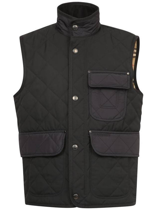 Diamond Quilted Thermoregulated Vest Black - BURBERRY - BALAAN 1
