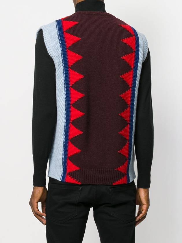 Contrast Knit Patterned Vest - DSQUARED2 - BALAAN 5