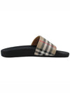 Check Furley Slippers Beige - BURBERRY - BALAAN 5