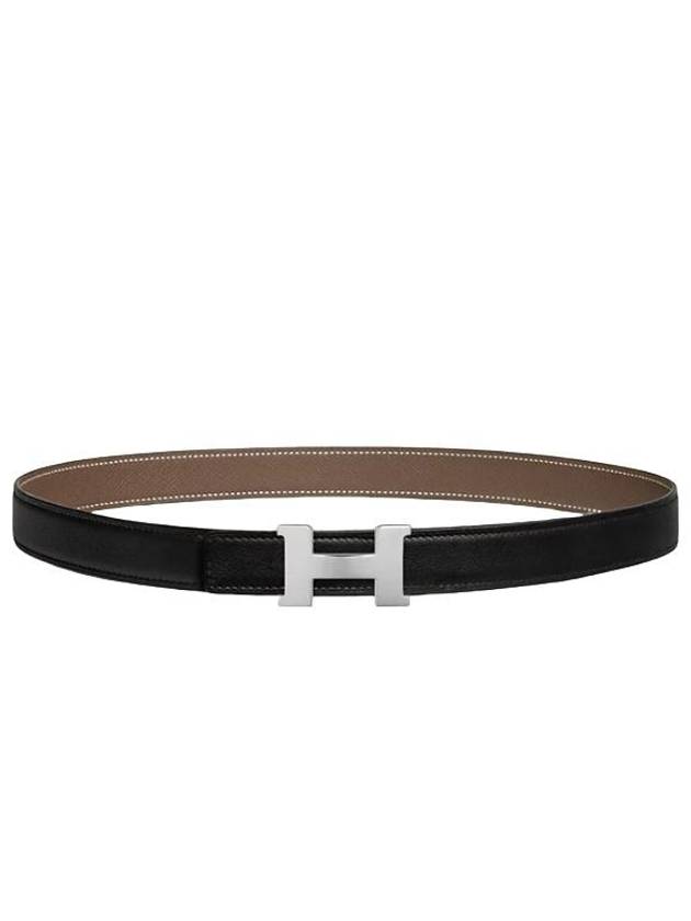 Constance Buckle Reversible Leather Belt Black Brown - HERMES - BALAAN 2