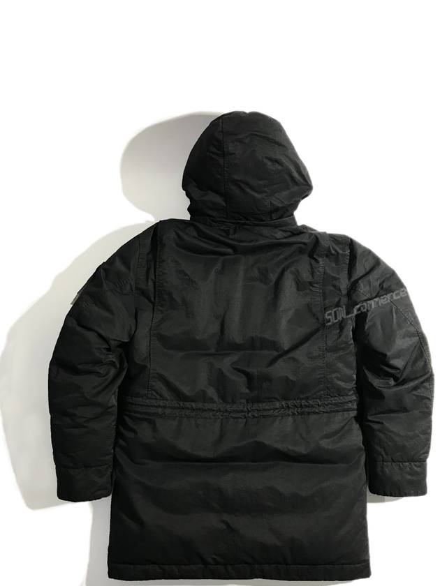 Opaque Nyoln Twill Down Parka Black - STONE ISLAND - BALAAN 4