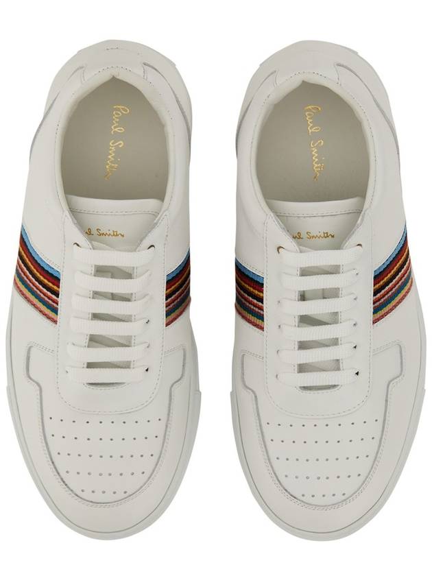 Men's Fermi Leather Low Top Sneakers White - PAUL SMITH - BALAAN 7