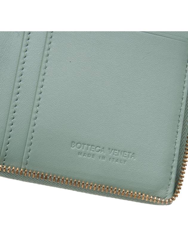 Intrecciato Zip Around Half Wallet Green - BOTTEGA VENETA - BALAAN 9