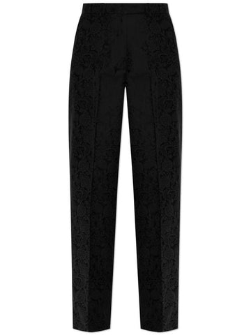 Etro Patterned Wide-leg Trousers, Women's, Black - ETRO - BALAAN 1