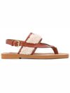 Woody Shearling Flat Sandals Brown - CHLOE - BALAAN 1