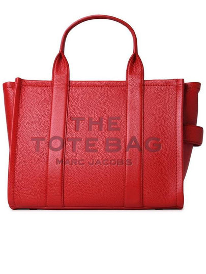 Logo Medium Leather Tote Bag Red - MARC JACOBS - BALAAN 2