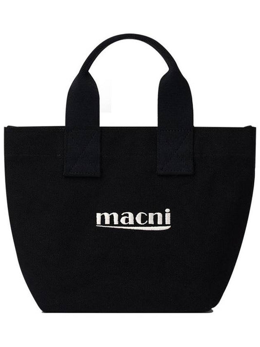 mini canvas tote bag black - MACNI - BALAAN 2