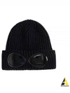 Extra Fine Merino Wool Goggle Beanie Navy - CP COMPANY - BALAAN 2