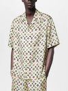 1AFQ26 Monogram Printed Short Sleeved Silk Shirt - LOUIS VUITTON - BALAAN 1