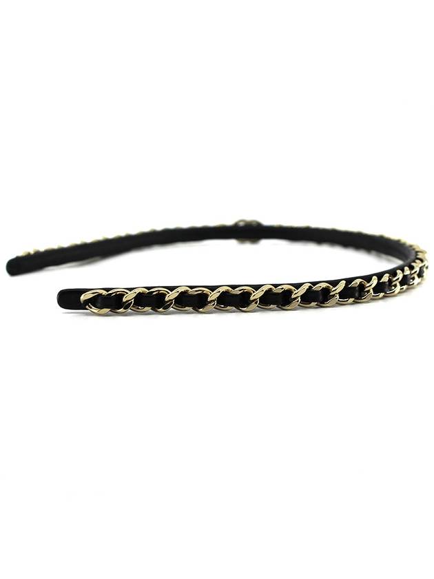 CH CC Chain Hairband Black Gold AB8582 CH21AC008BK - CHANEL - BALAAN 3