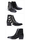 4 Metal Cowboy Buckle Strap Middle Boots Black - TOGA - BALAAN 3