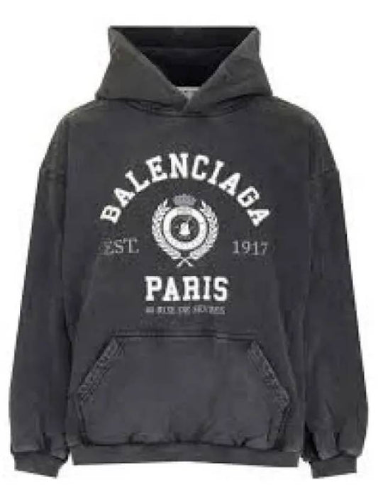 Women's Vintage College Logo Hoodie Black - BALENCIAGA - BALAAN 2