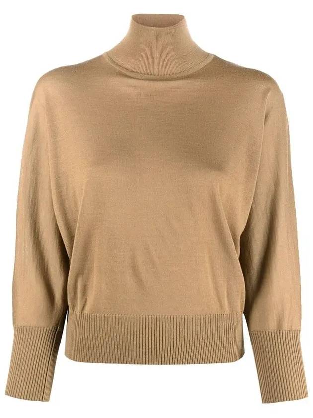 Talea Virgin Wool Knit Top Camel - MAX MARA - BALAAN 3