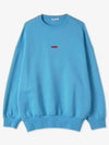 Logo Label Oversized Fit Sweatshirt Blue - MARNI - BALAAN 2