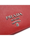 Women s 1BD144 Saffiano Leather Silver Chain Flap Mini Cross Bag - PRADA - BALAAN 8