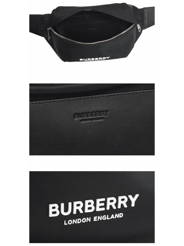 Logo Print Nylon Sonny Bum Belt Bag Black - BURBERRY - BALAAN 5