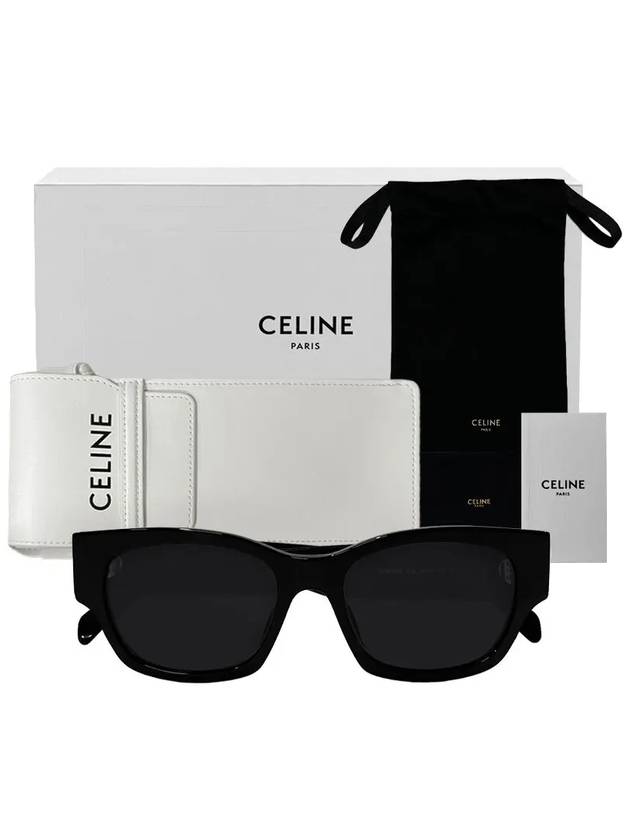 Eyewear Monochrome Acetate Sunglasses Black - CELINE - BALAAN 10