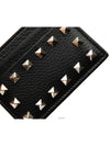 Rock Stud Card Wallet Black - VALENTINO - BALAAN 6