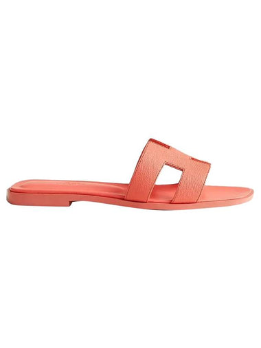 Oran Leather Sandals Orange Joey - HERMES - BALAAN 1