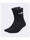 Trefoil Cushion Crew Socks 3 Pairs Black - ADIDAS - BALAAN 2