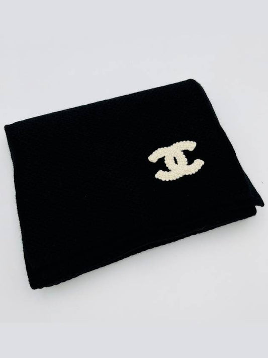 Muffler cashmere black CC logo - CHANEL - BALAAN 2