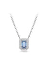 Millenia Octagon Cut Crystal Pendant Necklace Blue - SWAROVSKI - BALAAN 2