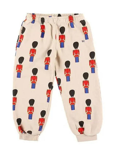 Kids Little Tin Soldiers All Over Jogging Training Pants Beige - BOBO CHOSES - BALAAN 1