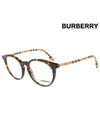 Vintage Check Round Horn-Rim Sunglasses Dark Havana - BURBERRY - BALAAN 3