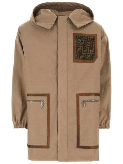 Cappuccino Cotton Parka Brown - FENDI - BALAAN 2