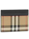 Vintage Check Leather Card Wallet Beige - BURBERRY - BALAAN 3