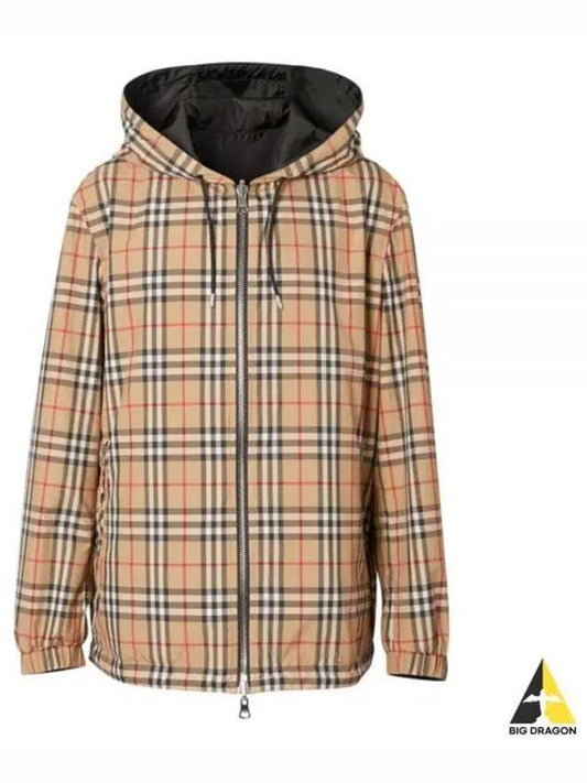 Reversible Vintage Check Hooded Jacket Archive Beige - BURBERRY - BALAAN 2