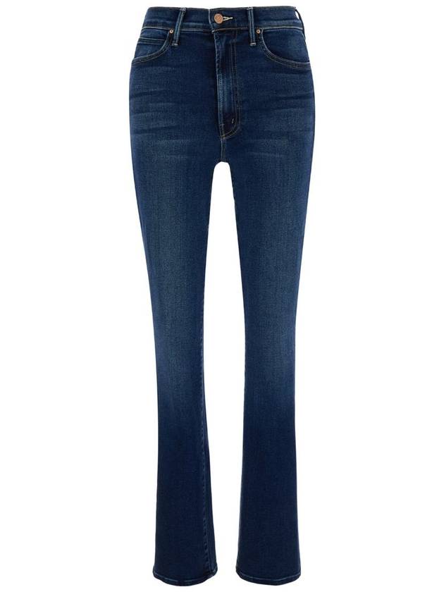 Blue Skinny High Waist Jeans In Cotton Blend Denim Woman - MOTHER - BALAAN 1