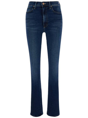 Blue Skinny High Waist Jeans In Cotton Blend Denim Woman - MOTHER - BALAAN 1