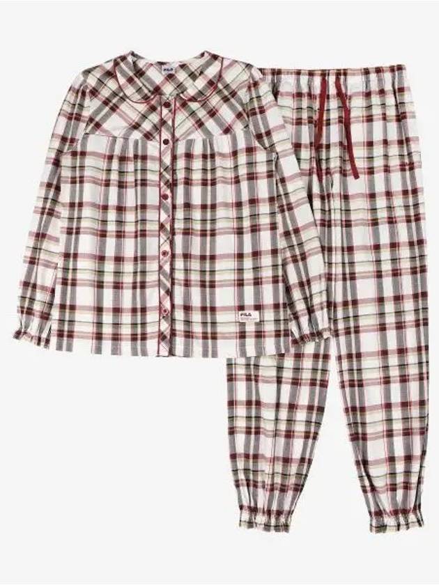 UNDERWEAR Trendy Check Women s Pajama Set FI4PJF6680FDWN - FILA - BALAAN 1