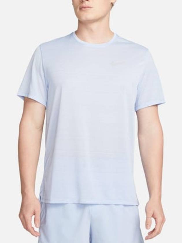 Dri Fit Miler Running Short Sleeve T-shirt Light Blue - NIKE - BALAAN 1